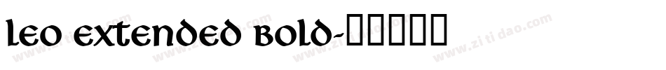 Leo Extended Bold字体转换